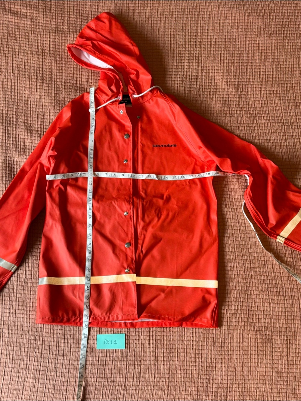 Grundéns Kids Waterproof Red Hooded Raincoat
